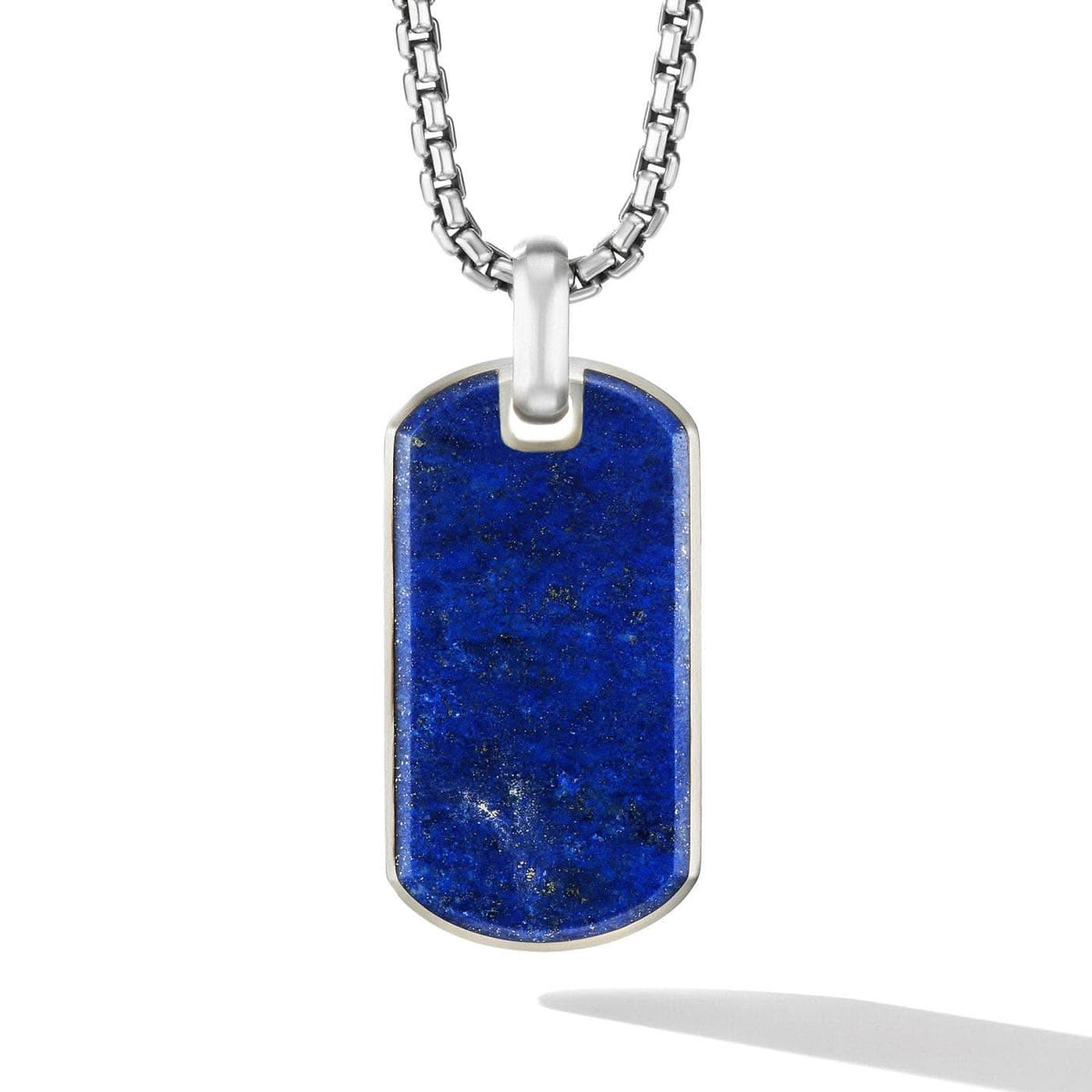 DAVID YURMAN Chevron Tag in Sterling Silver with Lapis, 35mm
