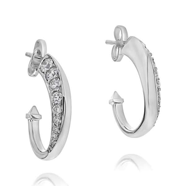 Avaanti Pave Diamond Hoops