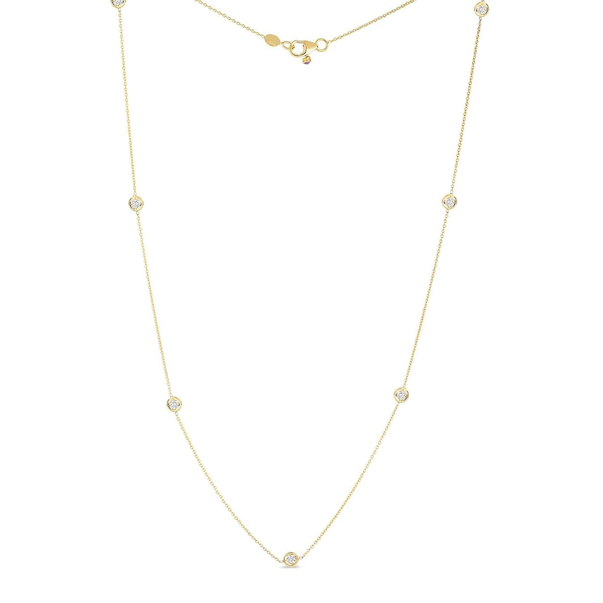 ROBERTO COIN Diamond by the Inch Seven Station Necklace