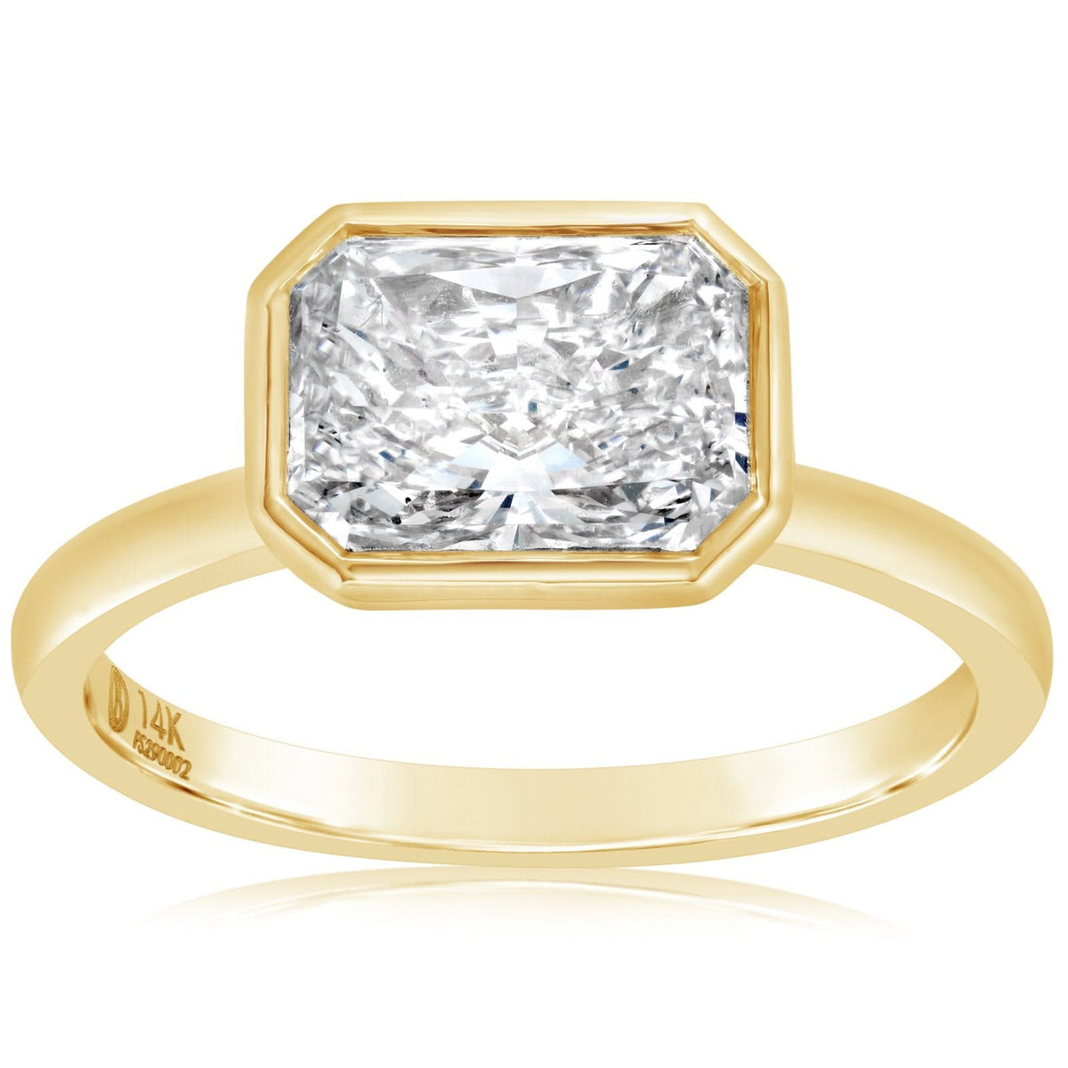 PRECISION SET Radiant Cut Solitaire Engagement Ring Setting