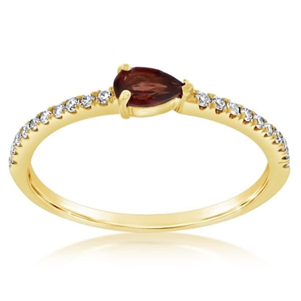 MY STORY Layla Garnet & Diamond Ring