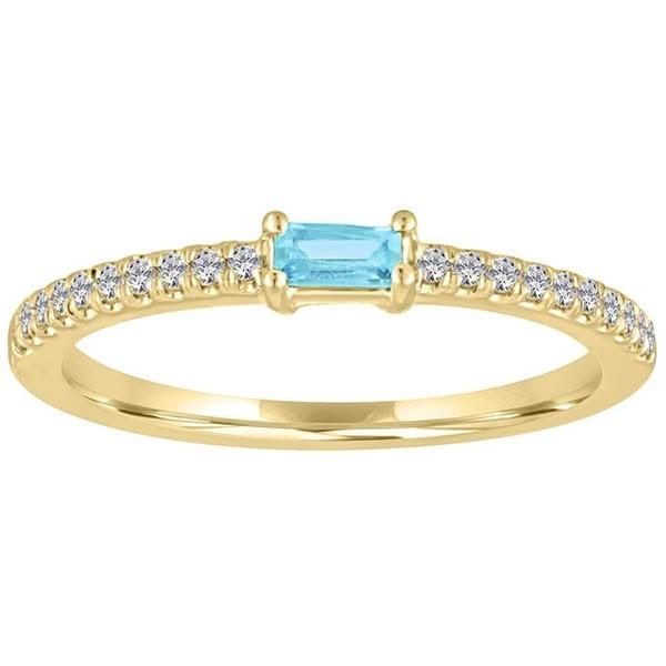 MY STORY Aquamarine & Diamond Ring
