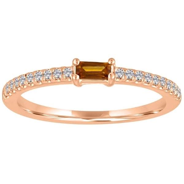 MY STORY Citrine & Diamond Ring