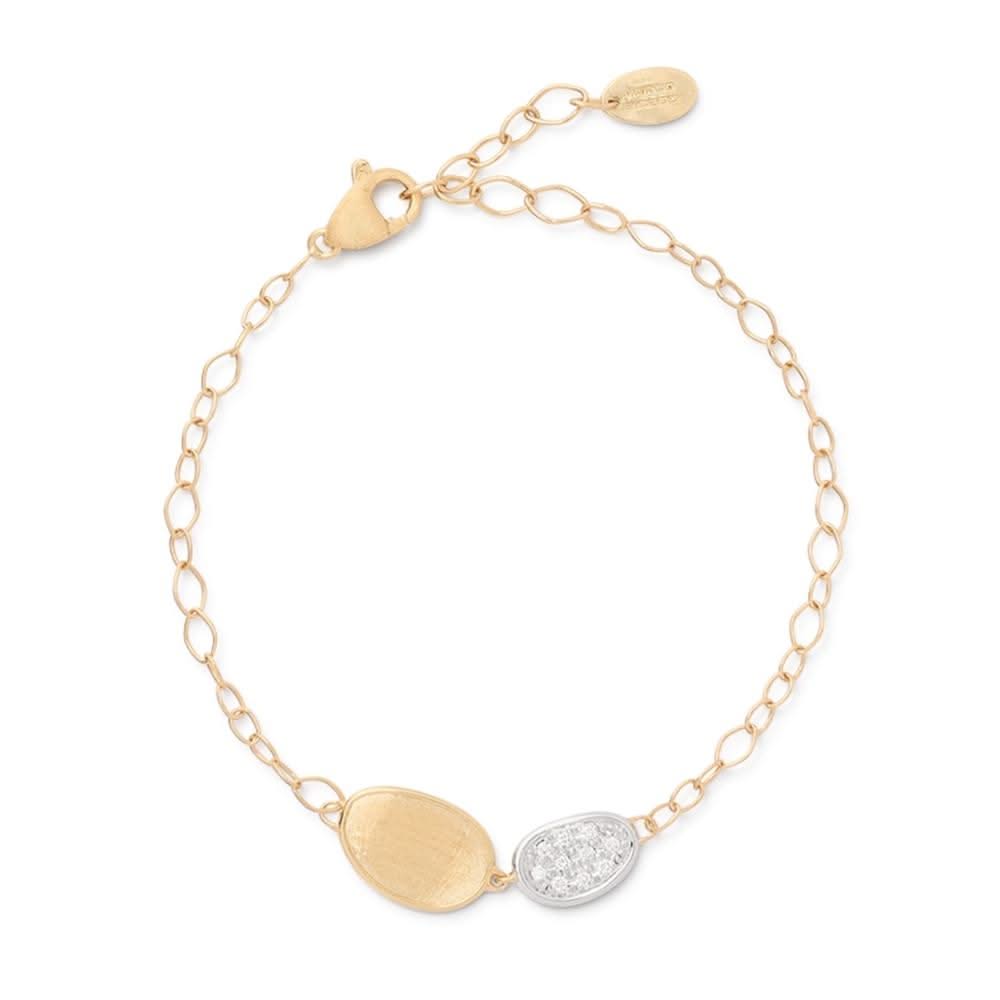MARCO BICEGO Lunaria Diamond Petite Double Leaf Bracelet