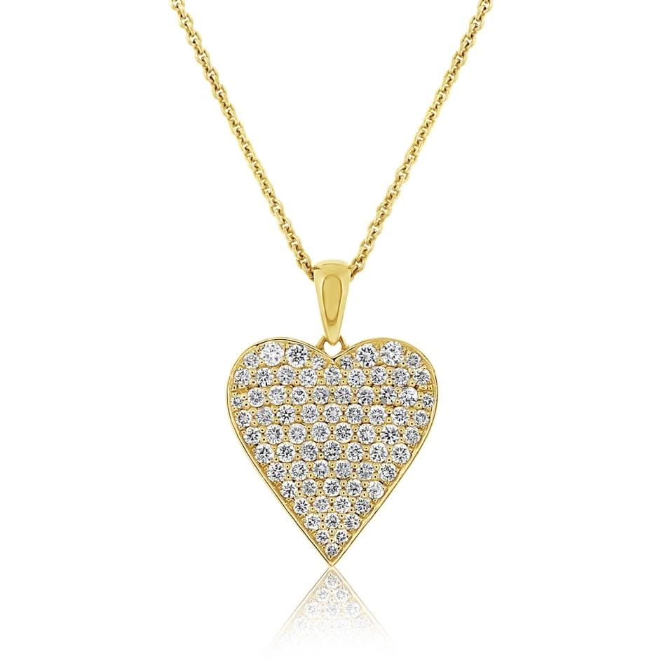 Diamond Pave Heart Pendant