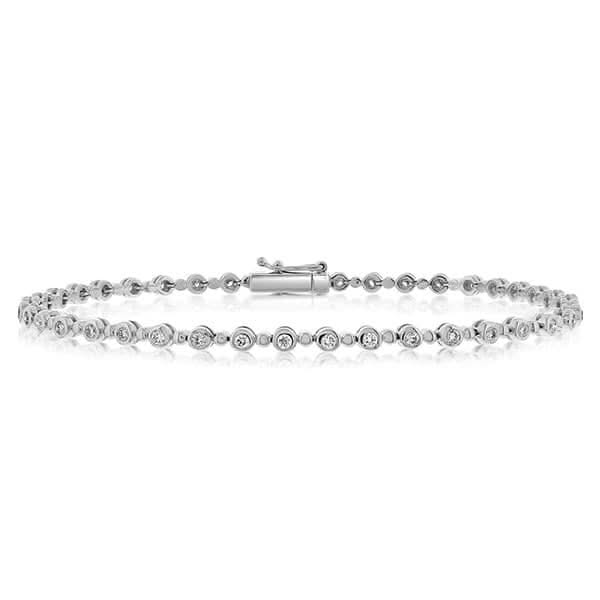 Beaded Diamond Bezel Bracelet