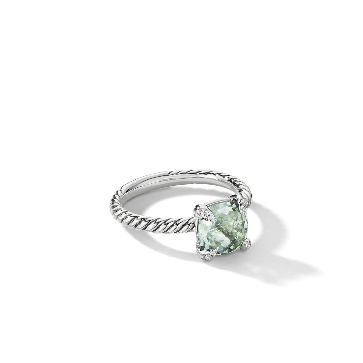 DAVID YURMAN Chatelaine Ring with Prasiolite and Diamonds