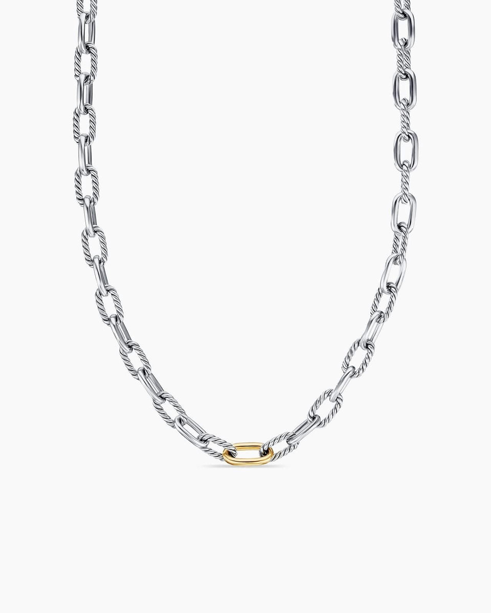DAVID YURMAN DY Madison® Chain Necklace in Sterling Silver with 18K Yellow Gold, 8.5mm