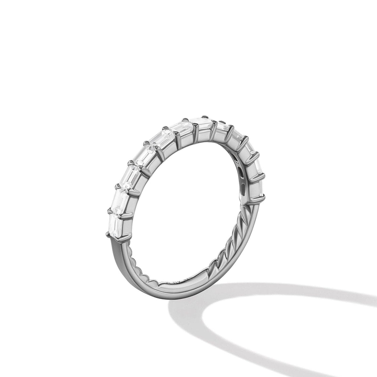 DAVID YURMAN DY Eden Baguette Diamond Band Ring in Platinum