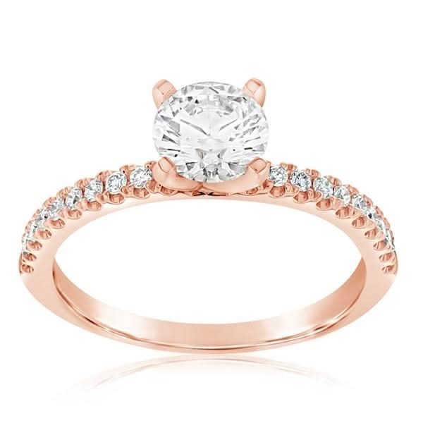 Rose Gold Diamond Engagement Ring Setting