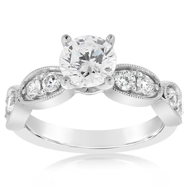 Sectioned Diamond Engagement Ring Setting