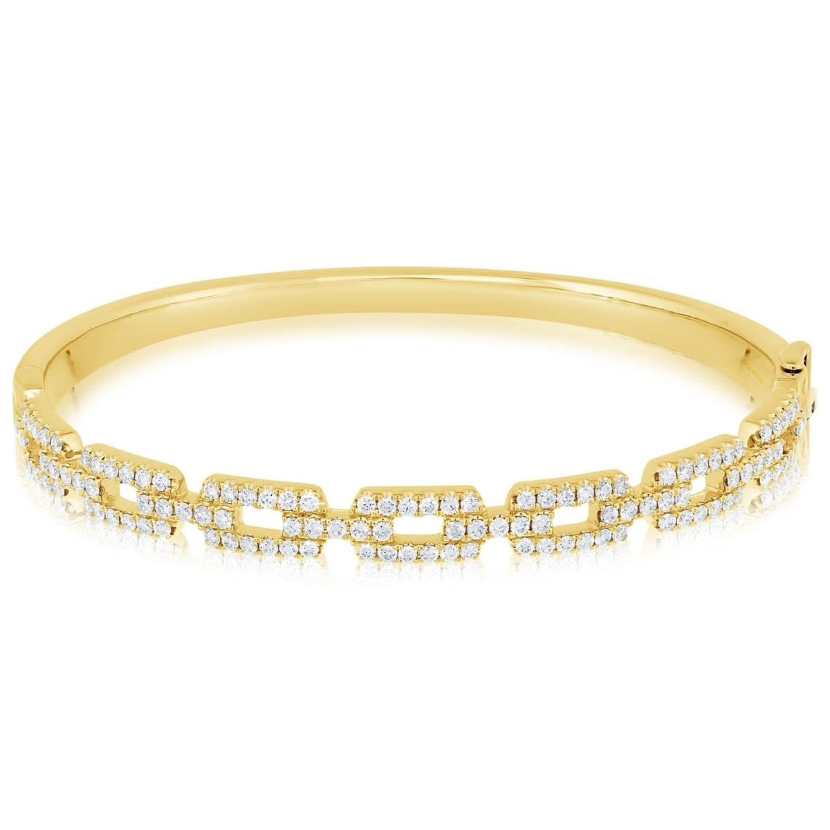 Chain Link Diamond Bangle Bracelet