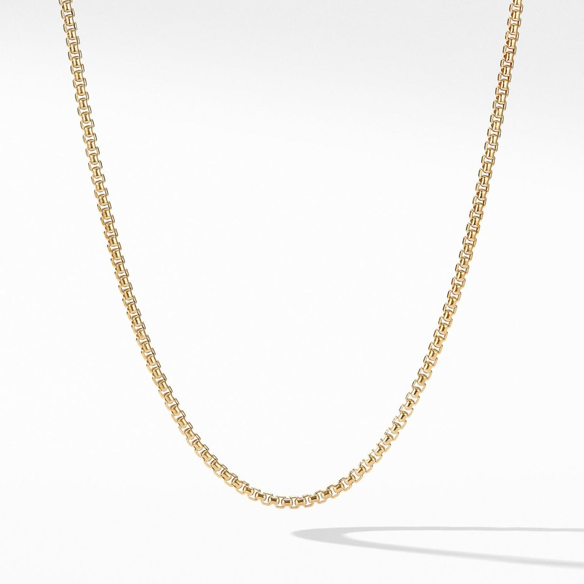 DAVID YURMAN Box Chain Necklace in Brushed 18K Yellow Gold, 2.7mm