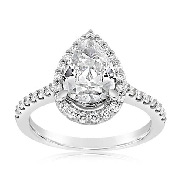 Pear Shape Diamond Engagement Ring Setting