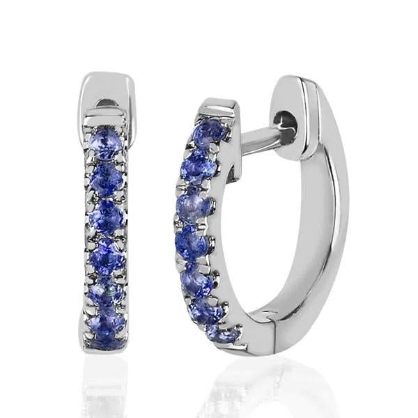 EF COLLECTION Sapphire Huggies