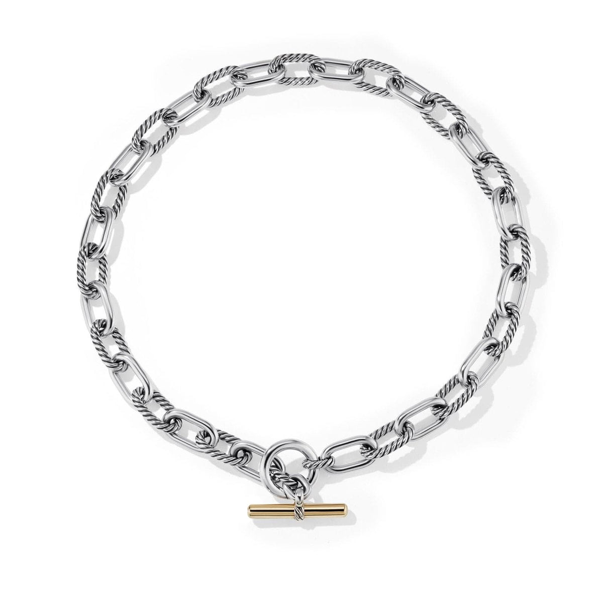 DAVID YURMAN DY Madison® Toggle Chain Necklace in Sterling Silver with 18K Yellow Gold, 11mm