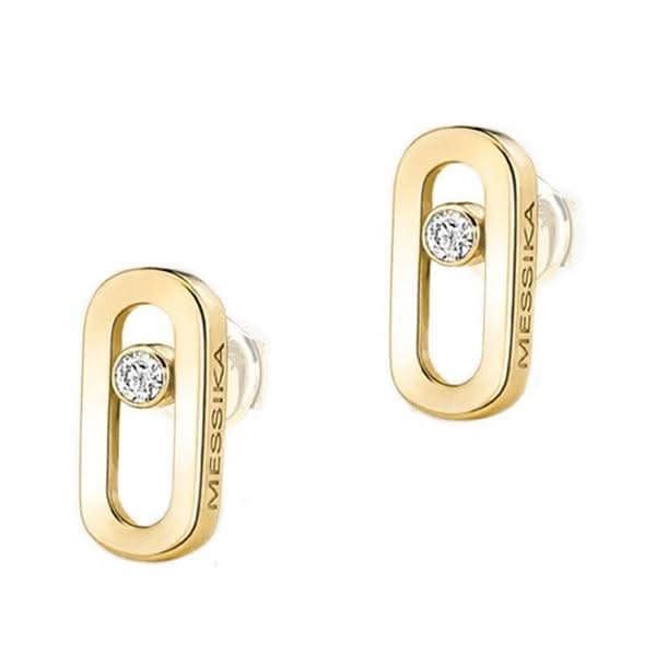 MESSIKA Yellow Gold Move Uno Diamond Stud Earrings