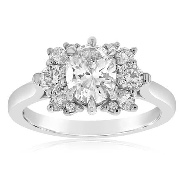 Complete Oval Cluster Diamond Engagement Ring