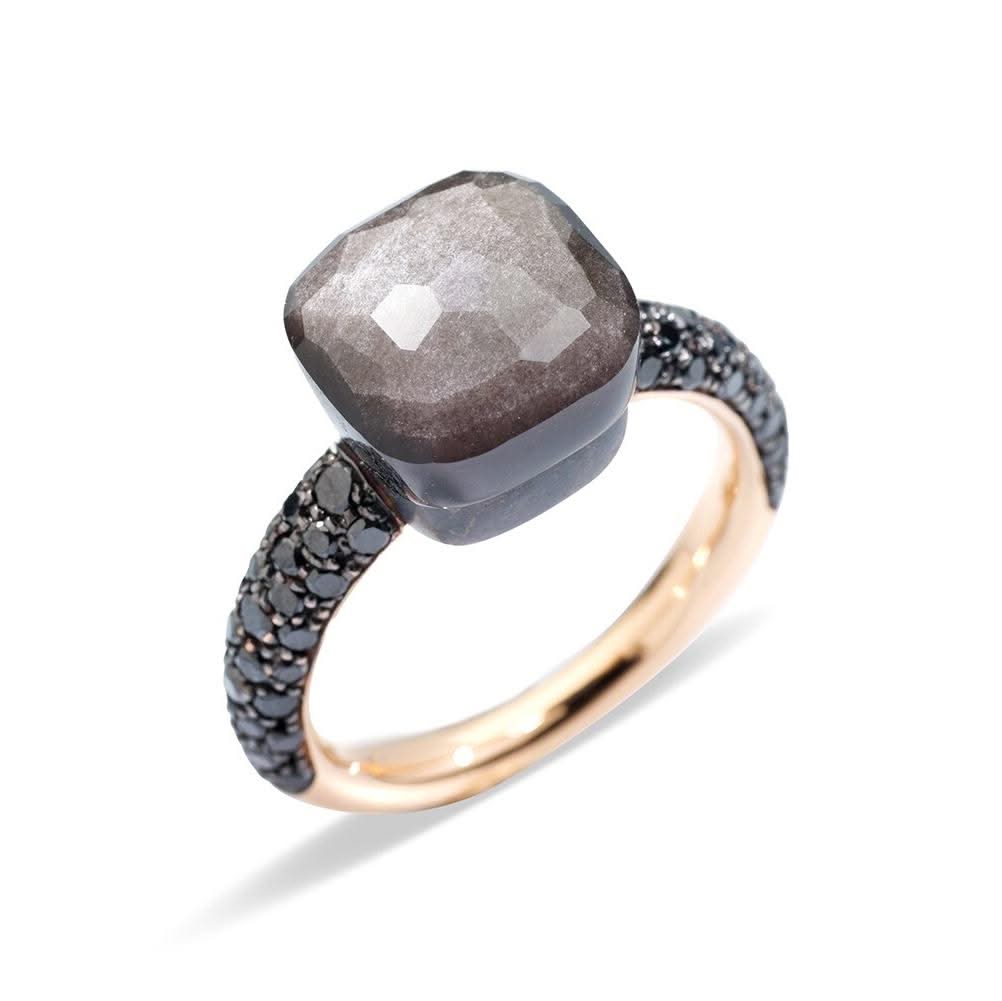POMELLATO Nudo Obsidian & Black Diamond Ring