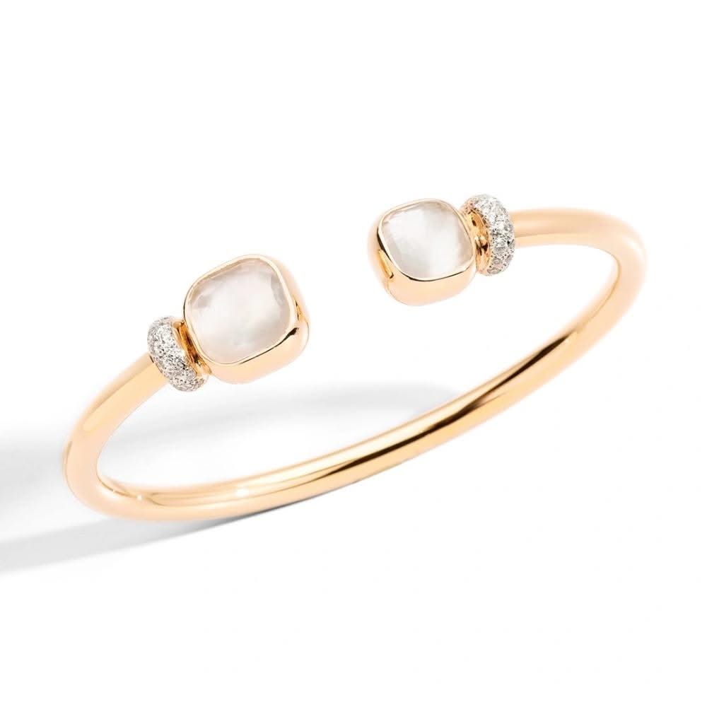 POMELLATO Nudo Mother of Pearl Doublet & Diamond Bangle