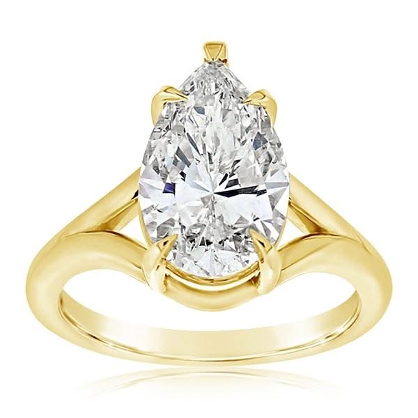 Pear Shape Solitaire Ring Setting