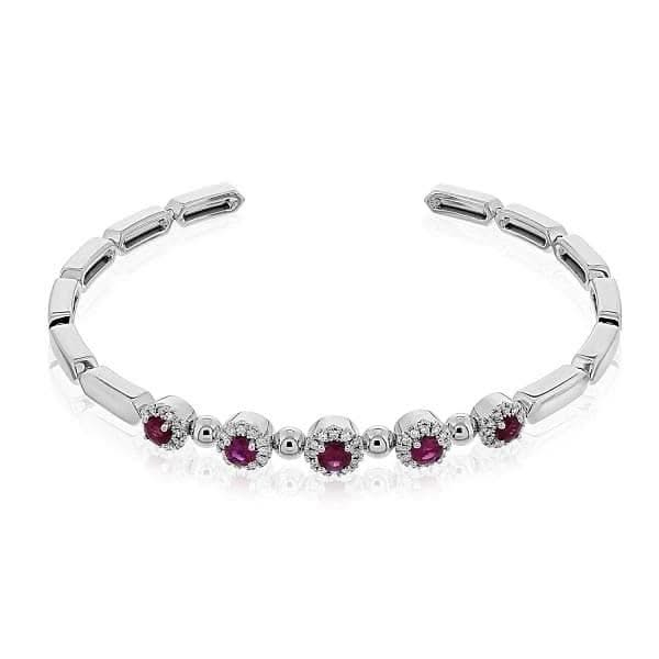 Ruby & Diamond Cuff Bracelet