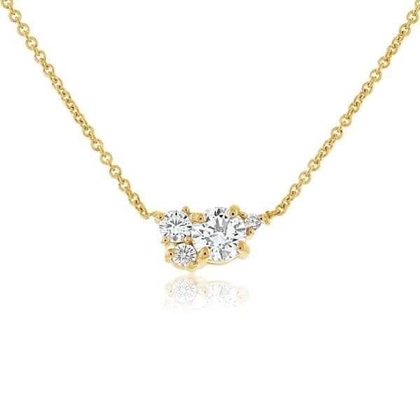 Diamond Cluster Necklace