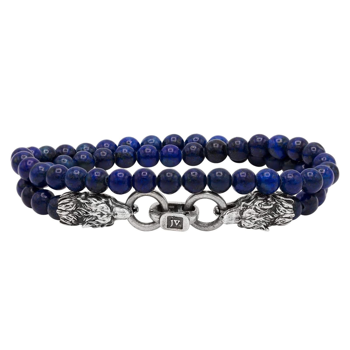 JOHN VARVATOS Wolf Wrap Lapis Beaded Bracelet