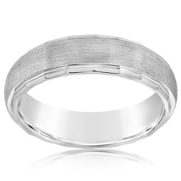 Carved Edge Wedding Band