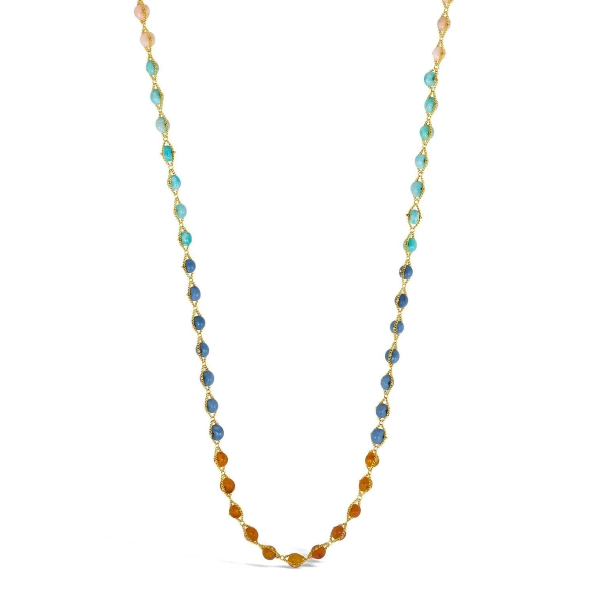 AMALI Multi Stone Woven Necklace