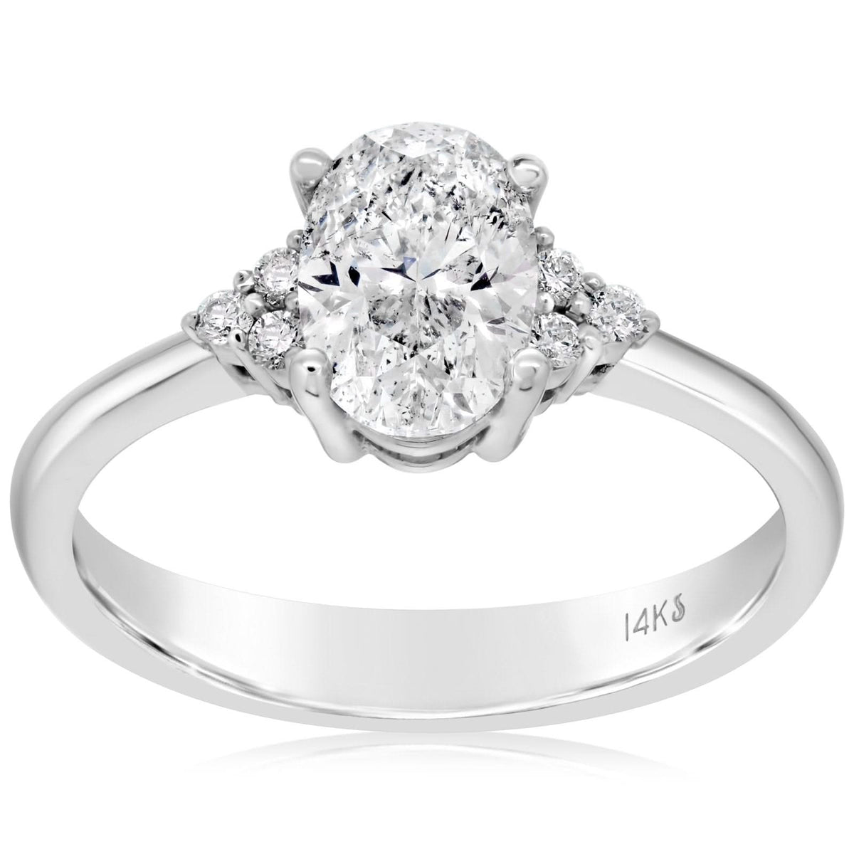 Complete 1.02 Carat Oval Diamond Engagement Ring