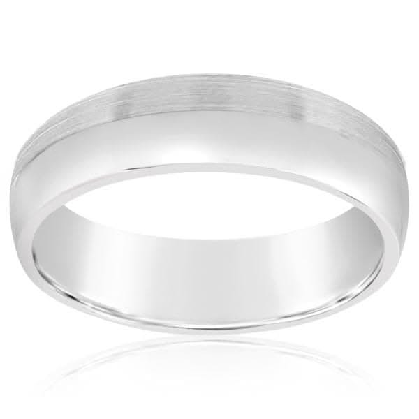 Satin & Polished Finish Wedding Band