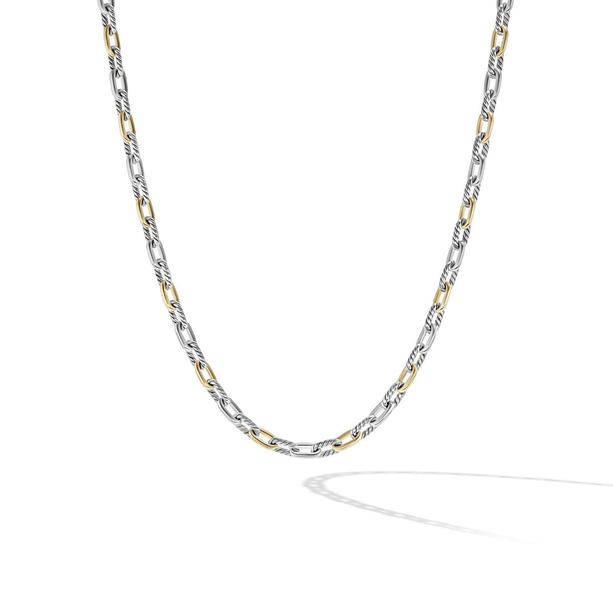 DAVID YURMAN DY Madison® Chain Necklace in Sterling Silver with 18K Yellow Gold, 5.5mm