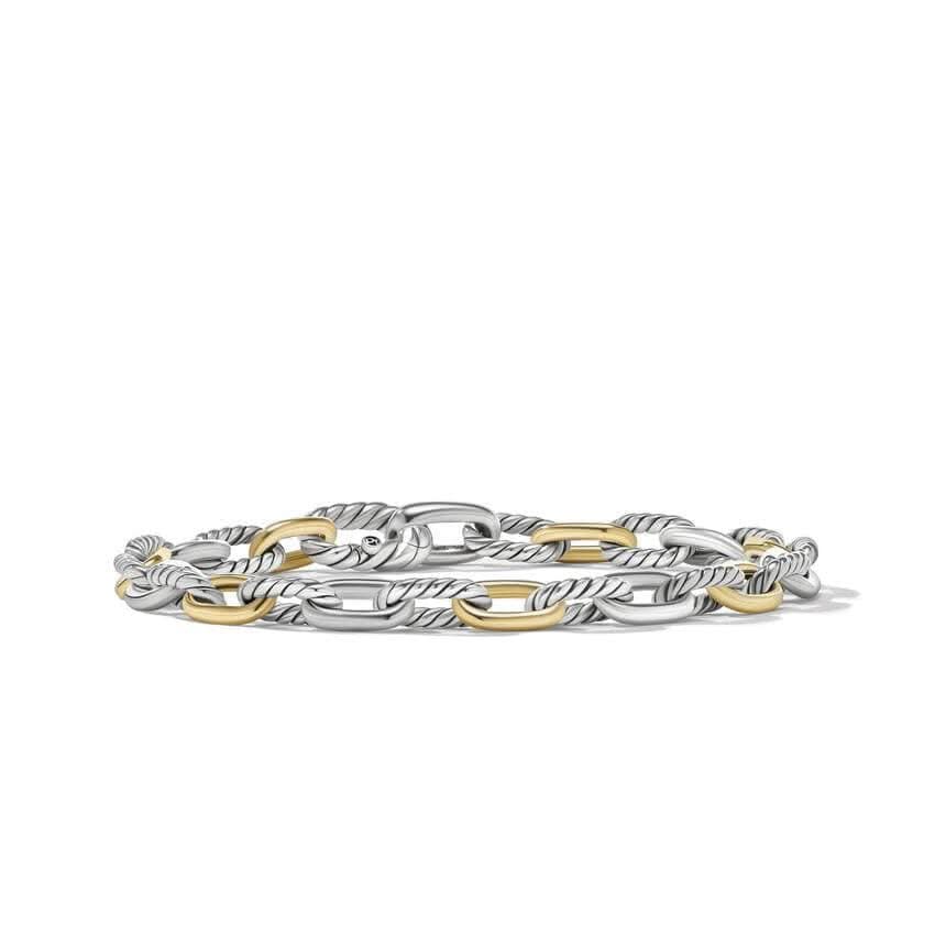 DAVID YURMAN DY Madison® Chain Bracelet in Sterling Silver with 18K Yellow Gold, 5.5mm