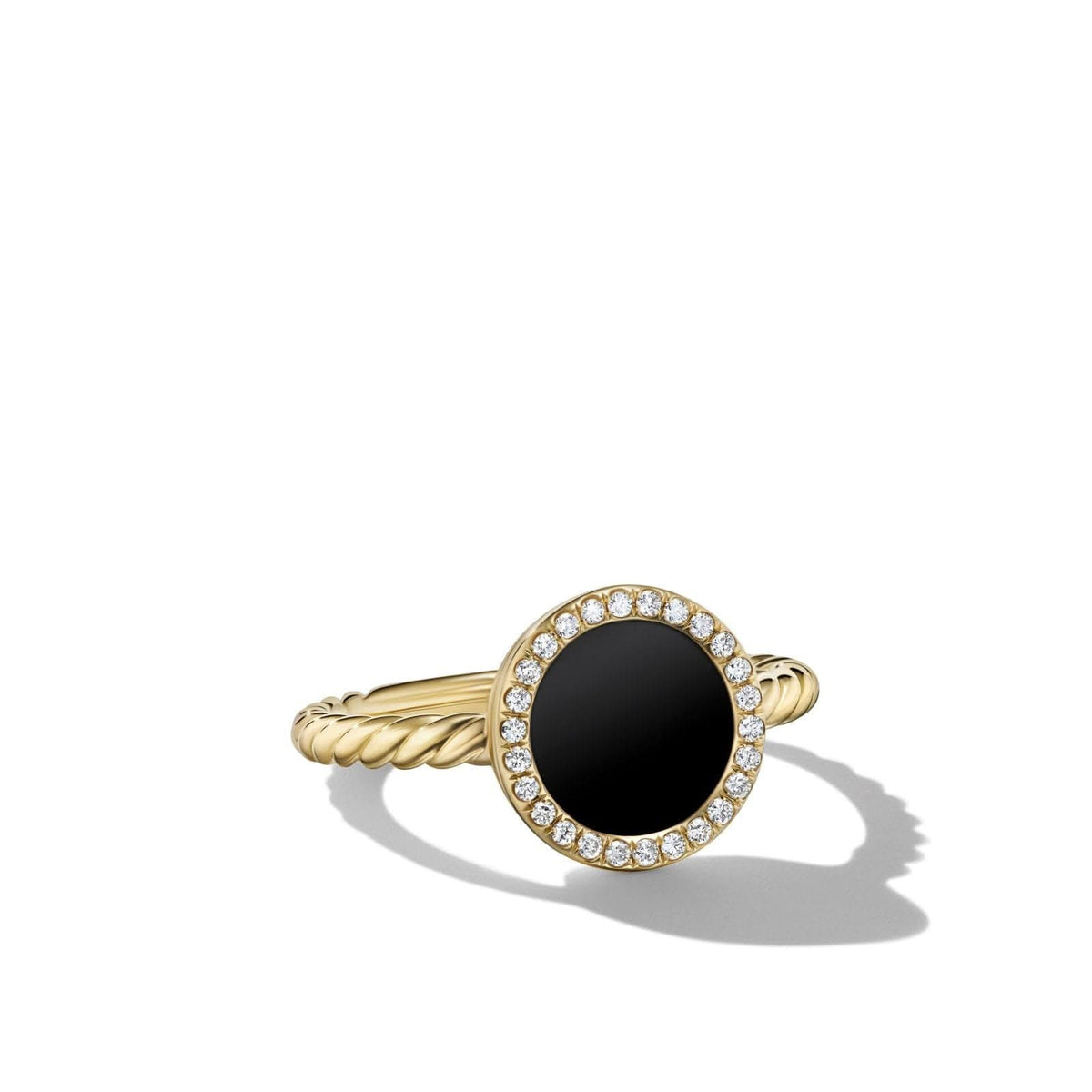 DAVID YURMAN Petite DY Elements® in 18K Yellow Gold with Black Onyx and Diamonds, 11.3mm