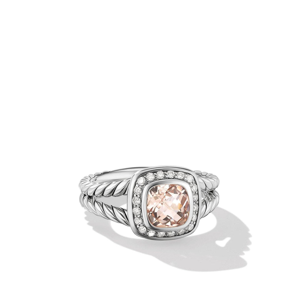 DAVID YURMAN Petite Albion Ring with Morganite and Diamonds