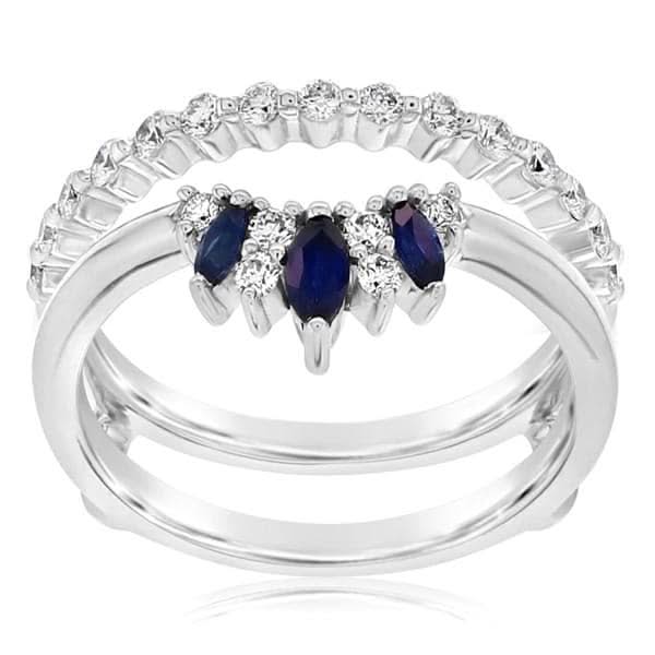 Asymmetrical Diamond and Sapphire Jacket