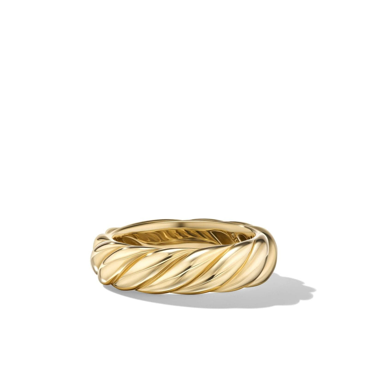 DAVID YURMAN Sculpted Cable Band Ring in 18K Yellow Gold, 6mm