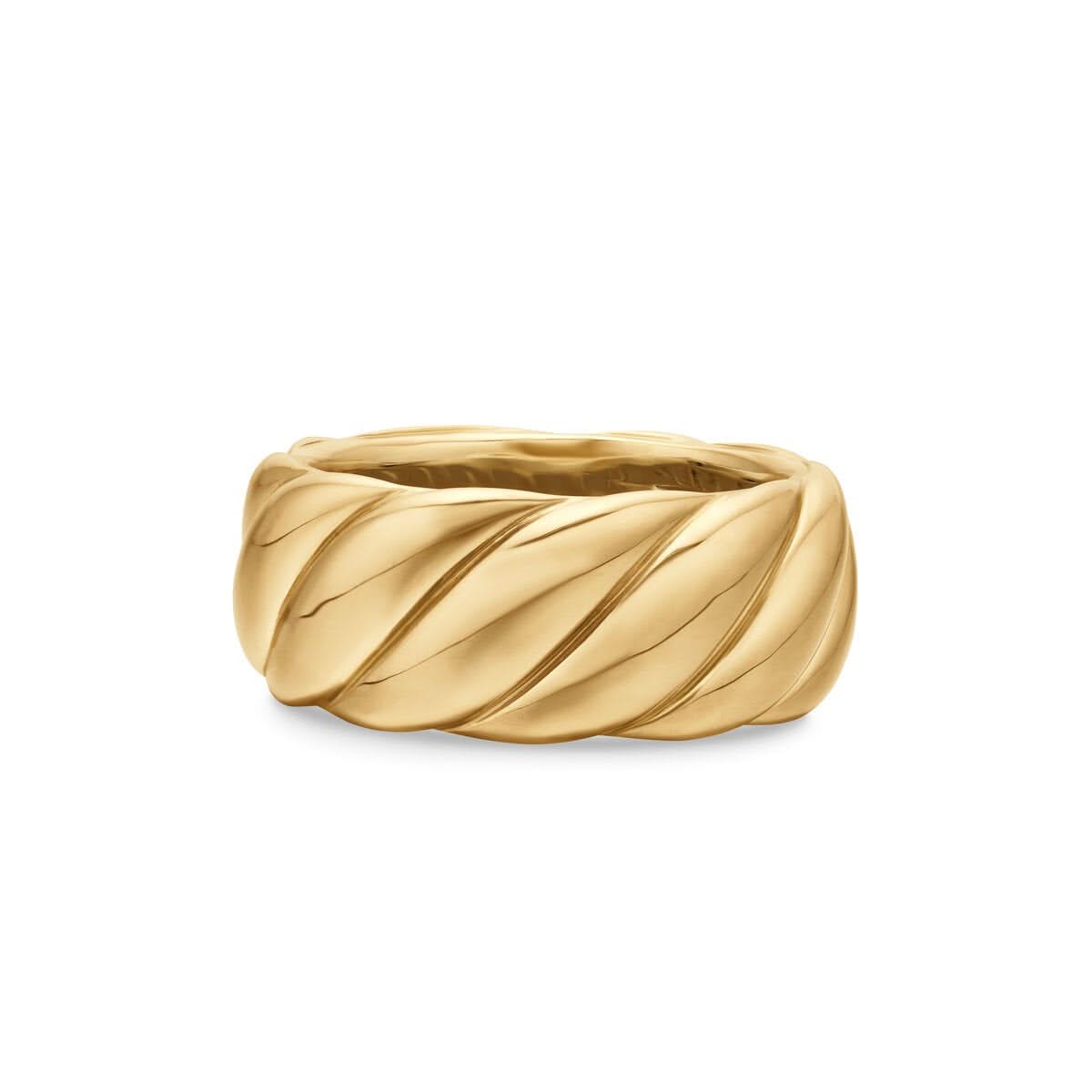 DAVID YURMAN Sculpted Cable Band Ring in 18K Yellow Gold, 9mm