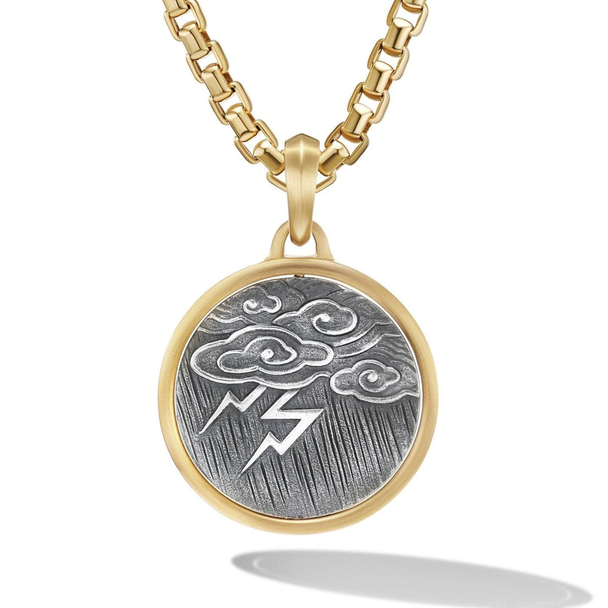 DAVID YURMAN Storm Duality Amulet in Sterling Silver with 18K Yellow Gold, 30mm