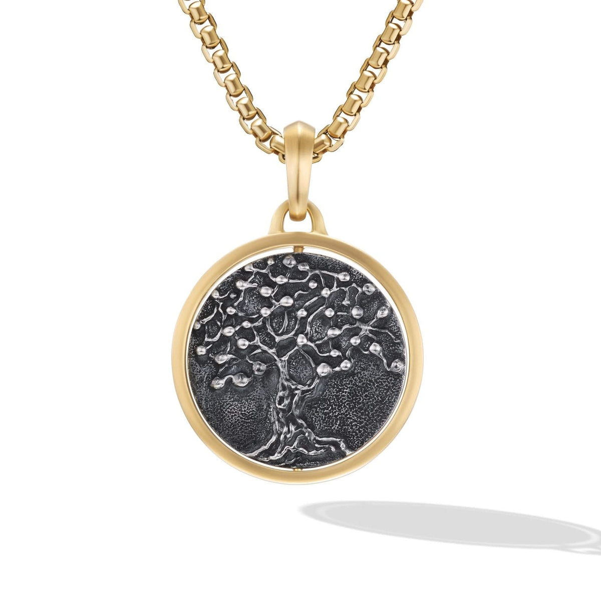 DAVID YURMAN Life and Death Duality Amulet in Sterling Silver with 18K Yellow Gold, 30mm