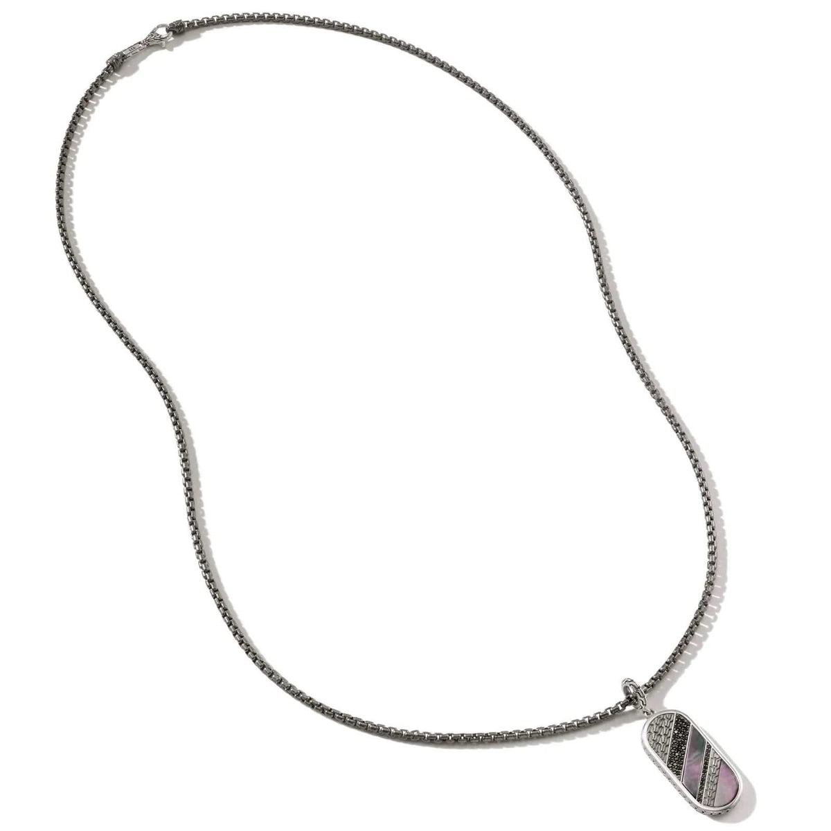 JOHN HARDY Carved Chain Inlay Pendant Necklace