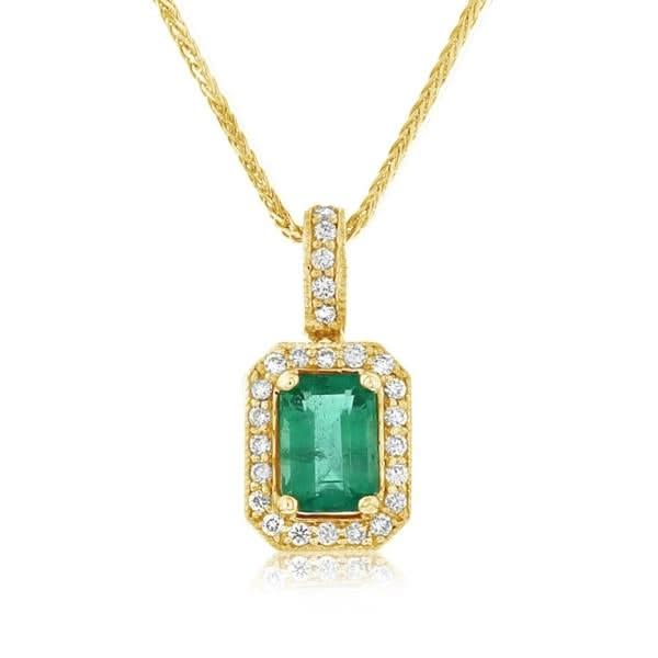Classic Emerald & Diamond Pendant