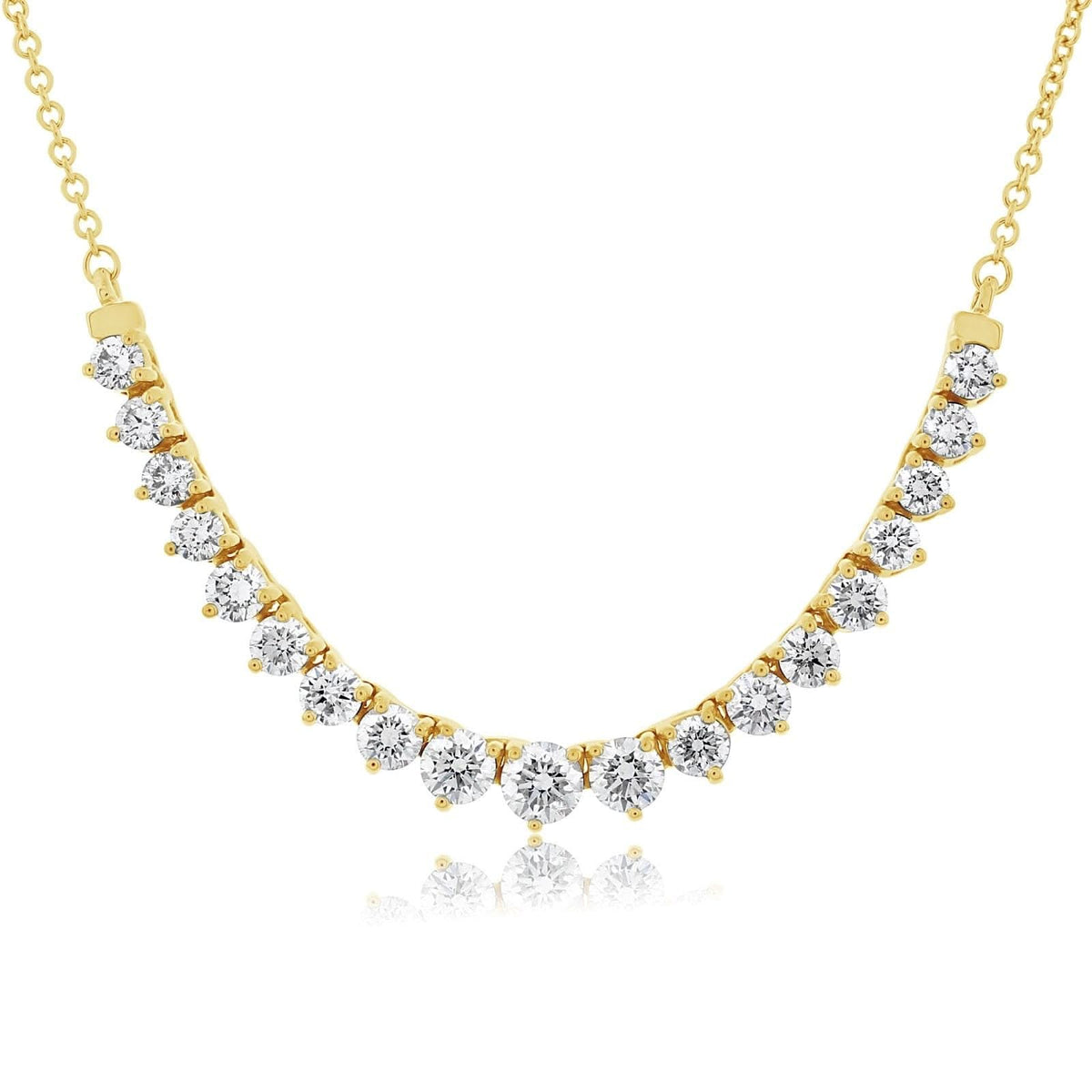 1.55 Carat Diamond Station Necklace