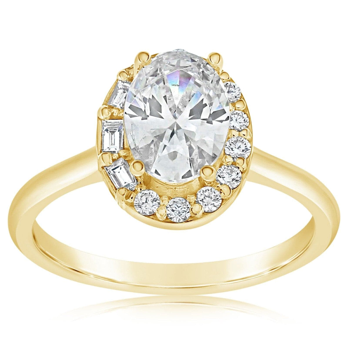 1.25 Carat Oval Diamond Engagement Ring Setting