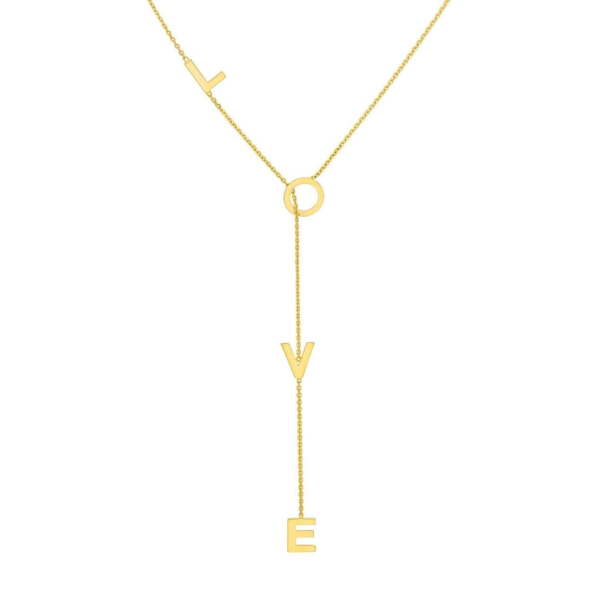 'Love' Lariat Necklace