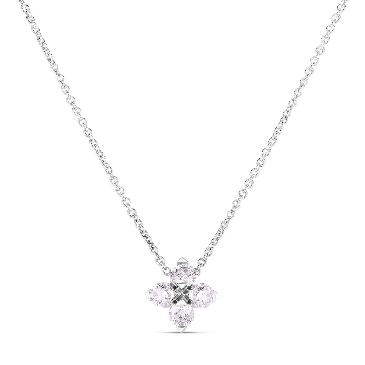 ROBERTO COIN Love in Verona Small Diamond Flower Pendant