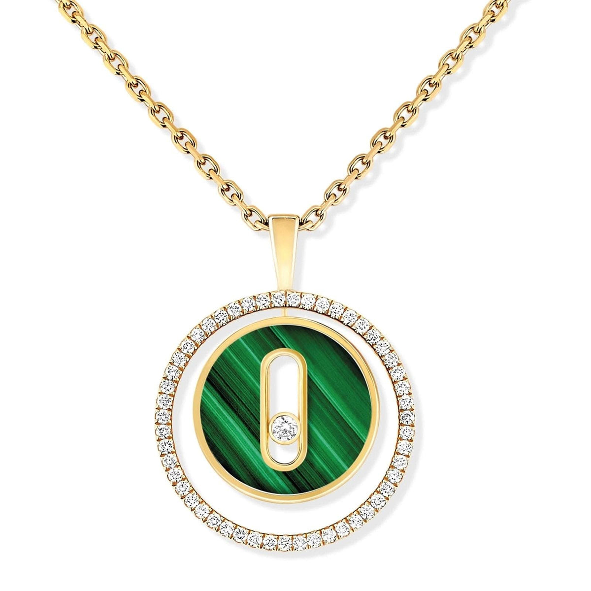 MESSIKA Lucky Move Small Malachite & Diamond Necklace