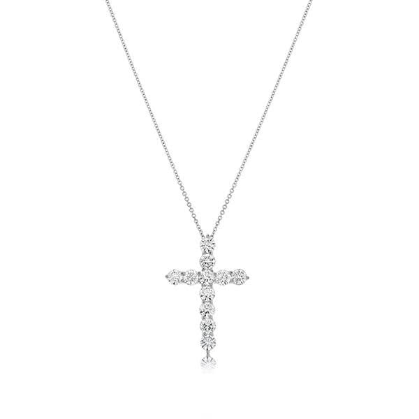 1/3 Carat Diamond Cross Necklace