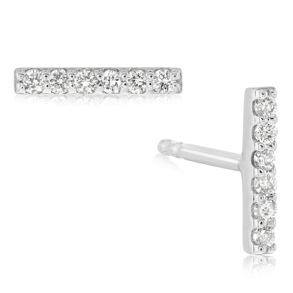 Diamond Bar Earrings